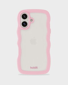 Holdit�i�z�[���f�B�b�g�j iPhone 16 Plus�p Wavy Case �w�ʃN���A�ϏՌ��P�[�X Pink/Transparent�i�s���N�i�N���A�^�C�v�j�j 16540(HOLDIT)