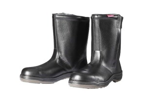 ドンケル ダイナスティPU2 安全靴 半長靴(ファスナー付き) 発泡ポリウレタン2層底 耐滑 衝撃吸収 ブラック 25.0cm JIS規格 D7006N-BK-25.0 DONKEL