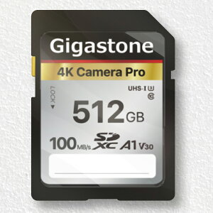 GigastonebMKXg[ SDXC[J[h 512GB Class10 UHS-I U3 V30iWbp[obNj GJSXR4K-512GV3A1