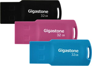 Gigastone�b�M�K�X�g�[�� USB2.0�Ή� ������ 32GB 3�F�Z�b�g (�s���N�E�u���b�N�E�u���[) GJU2 Q GJU2-32GQ3PK