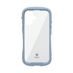 Hamee iPhone 16用 強化ガラスクリアケース iFace Reflection(ペールブルー) 41-979655