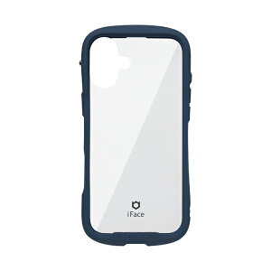 Hamee iPhone 16 Plus用 強化ガラスクリアケース iFace Reflection(ネイビー) 41-979754