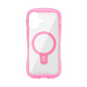 Hamee iPhone 16用 MagSynq強化ガラスクリアケース iFace Reflection Neo(クリアピンク) 41-980248