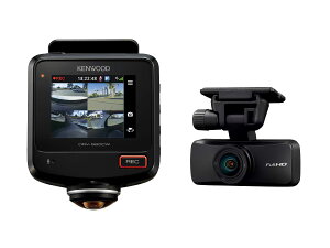 ケンウッド 360°撮影対応2カメラドライブレコーダー DRV-G60CW KENWOOD 360°レコ リアレコ