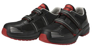 ドンケル ダイナスティライト 安全スニーカー ブラック×レッド 26.0cm JSAA規格 B種認定 DL-23M-BK/RED-26.0 DONKEL