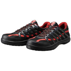 ドンケル ダイナスティ煌 安全スニーカー ブラック×レッド 26.0cm JSAA規格 A種認定 DK-22V-BK/RED-26.0 DONKEL