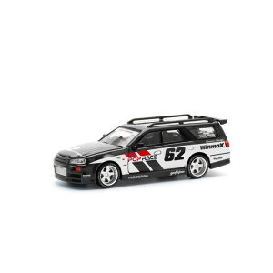POP RACE 1/64 NISSAN STAGEA SIM0N'S GARAGE #62 BLACK�yPR640211�z �~�j�J�[