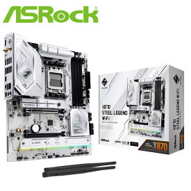 ASRock｜アスロック ASRock X870 Steel Legend WiFi マザーボード（ホワイト） X870STEELLEGENDWIFI