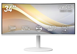 MSIbGGXAC tfBXvC(34^/Ȗʌ^/VA/UWQHD 3440×1440/120Hz/1ms/HDR/HDMI2.0b/DP1.4a/USB TYPE-C/VESA/PIPEPBPΉ/3Nۏ)(zCg) Modern MD342CQPW