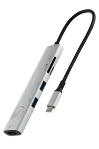 エレコム 画面ONOFFドッキングステーション(SDカードスロット付き) 8in1(Type-C×3/USB-A×2/HDMI×1/SD+microSD×1)(シルバー) DST-S080BPSV
