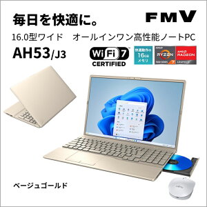 xmʁbFUJITSU m[gp\R AH53/J3(16^/Windows11/Office2024/Ryzen 7 7735U/16GB/SSD512GB/BD/BT}EXt/ATOK) x[WS[h FMV X^_[hm[g FMVA53J3G