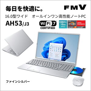 xmʁbFUJITSU m[gp\R AH53/J3(16^/Windows11/Office2024/Ryzen 7 7735U/16GB/SSD512GB/BD/BT}EXt/ATOK) t@CVo[ FMV X^_[hm[g FMVA53J3S