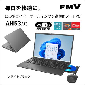 xmʁbFUJITSU m[gp\R AH53/J3(16^/Windows11/Office2024/Ryzen 7 7735U/16GB/SSD512GB/BD/BT}EXt/ATOK)uCgubN FMV X^_[hm[g FMVA53J3B