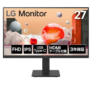 LGGNgjNXbGW[ tfBXvC(27^/IPS/FullHD 1920×1080/100Hz/5ms/HDMI1.4/USB Type-C/VESA/3Nۏ؁EP_ۏ)(ubN) Monitor 27MS570B-B