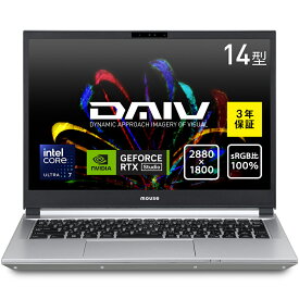 mouse｜マウスコンピューター ノートパソコン S4-U7G60【Joshinオリジナル】(14型/Windows11/Core Ultra 7 155H/メモリ32GB/SSD1TB/GeForce RTX 4060/NVIDIA Studio認証/2880×1800 WQXGA+ 120Hz) クリエイターPC DAIV Sシリーズ S4U715G60JD32S1T