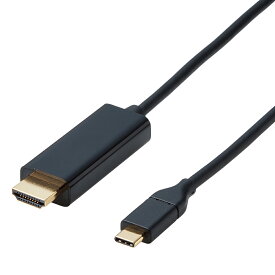 エレコム USB Type-C - HDMI 変換 ケーブル ＜ USB-C プラグ to HDMIプラグ ＞ 1m 4K 60Hz（ブラック） 【 タイプC ポート搭載 Windows Mac Chromebook iPad Android iPhone MacBook Galaxy 各種対応 】 CAC-CHDMI10BK2