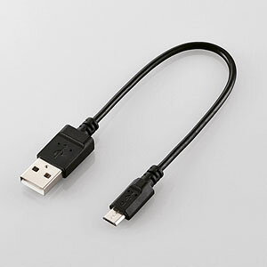 �G���R�� �G�RUSB2.0�P�[�u�� 0.15m 0.5A�iA - microB�E�u���b�N�j U2C-JAMB015BK