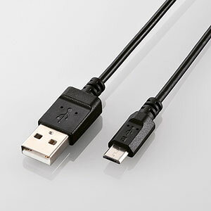 �G���R�� �G�RUSB2.0�P�[�u�� 0.9m 0.5A�iA - microB�E�u���b�N�j U2C-JAMB09BK