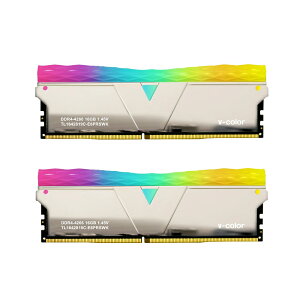 V-Color PRISM PRO RGB Series PC4-34100 / DDR4 4266 Mhz W[ 16GB × 2giMirror Finish Silverj TL1642819C-E6PRSWK