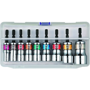 ベッセル 剛鍛首振ショートソケットセット9本組 No.WSA209PS(アソート 9本) WSA209PS VESSEL