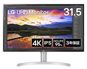 LGGNgjNXbGW[ 4KtfBXvC(31.5^/IPS/4K UHD 3840×2160/61Hz/5ms/HDR10/HDMI2.0/DP1.4/VESA/3Nۏ؁EP_ۏ)(zCg/Vo[) UHD Monitor 32UN650K-W