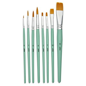 yxI Ntg@M EەM8{Zbg(M 2/4/10/18AەM 0/4/6/8) Z 952312 pebeo Pouch of short-sleeved brushes in gold polyamide