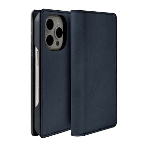 abbi iPhone 16 Pro Max用 LISCIO イタリアンレザー MagSafe対応ダイアリーケース(ネイビー) ABS27314I16PM