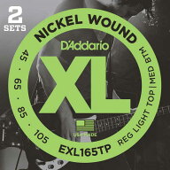 ダダリオ エレキベース弦×2セット（Reg Light Top/Med Mtm .045-.105） EXL-165TP(DADDARIO) D'Addario …