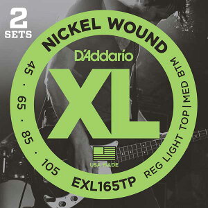 __I GLx[X×2ZbgiReg Light Top/Med Mtm .045-.105j EXL-165TP(DADDARIO) D'Addario XL Nickel Twin Packs