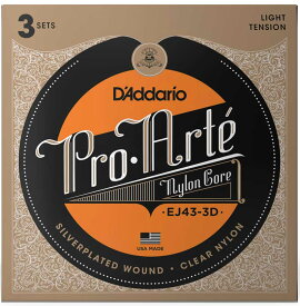ダダリオ クラシックギター弦（Silver/Clear/Light 3-Pack） EJ43-3D D'Addario　Multi-Packs