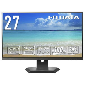 ACEI[Ef[^@bI-O DATA tfBXvC(27^/AAS/WQHD 2560×1440/100Hz/4ms/HDMI/DP/USB Type-C/VESA/5Nۏ)(ubN) ACI[f[^ LCD-CQ271SA-FX