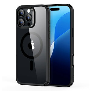 ESR iPhone 16 Pro Max�p MagSafe�Ή� �n�C�u���b�h�P�[�X�iClear Black�j Classic Hybrid Case (HaloLock) ESR635