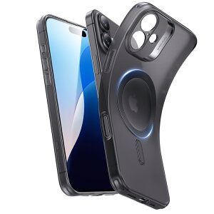 ESR iPhone 16 Plus�p Zero Clear Case (HaloLock) MagSafe�Ή��iFrosted Black�j ESR614