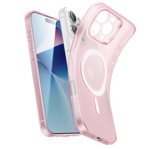 ESR iPhone 16 Prop MagSafeΉ XNAP[XiFrosted Pinkj Zero Clear Case (HaloLock) ESR617