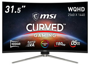 MSIbGGXAC Q[~OtfBXvC(31.5^/Ȗʌ^/RAPID VA/WQHD 2560×1440/180Hz/0.5ms/HDR/HDMI2.0b/DP1.4a/USB TYPE-C/VESA/PIPEPBPΉ/3Nۏ)(ubN) MAG-325CQRF-QD-E2