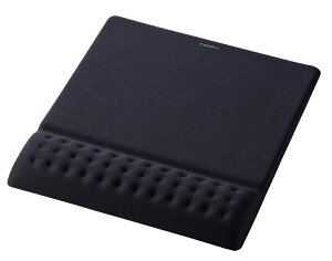 エレコム マウスパッド リストレスト 一体型 低反発 手首 疲労軽減 ズレにくい 20.2×23cm(ブラック) MP-CF095WBK