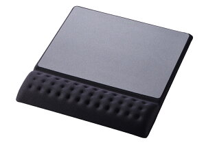 エレコム マウスパッド リストレスト 一体型 低反発 手首 疲労軽減 硬質プレート 軽い操作感 ズレにくい 20.2×23cm(ブラック) MP-CF096WBK