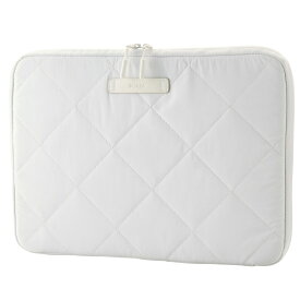 エレコム パソコンケース 14インチ クロスステッチ キルティング PCバッグ 衝撃吸収ダブルファスナー（ソフトアイスクリーム） 【 〜14インチ MacBook Surface Chromebook など 内寸サイズまでの ノートパソコン 収納可 】 BM-IBQTX14WH