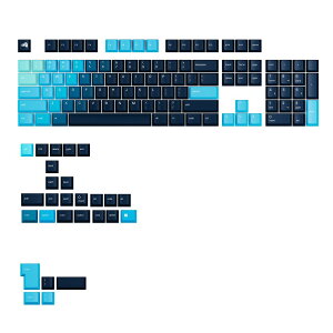 GloriousiOAXj GPBT Gradient Keycaps - Celestial Ice - US - RetailiZXeBAACXj KC-GPBT-GR-CEI-US