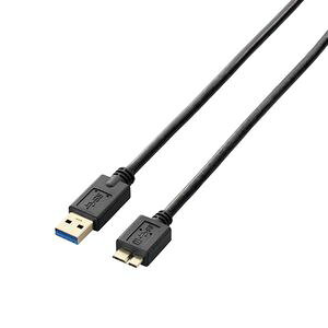 �G���R�� USB3.0�P�[�u�� A-microB�^�C�v �X�^���_�[�h 1m 0.9A�i�u���b�N�j USB3-AMB10BK