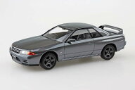 アオシマ 1/32 楽プラ スナップキット No.14-GG ニッサン R32スカイライン GT-R(ガングレーメタリック)【…