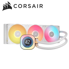 CORSAIR｜コルセア 水冷一体型CPUクーラー iCUE LINK TITAN 360 RX RGB LCD -White- 360mm（ホワイト） CW-9061026-WW