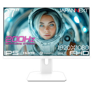 JAPANNEXTbWplNXg Q[~OtfBXvC(27^/IPS/FullHD 1920×1080/200Hz/0.5ms/HDR10/HDMI2.0/DP1.2/VESA/2Nۏ)(zCg) JN-IPS27G200F-W