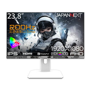 JAPANNEXTbWplNXg Q[~OtfBXvC(23.8^/IPS/FullHD 1920×1080/200Hz/0.5ms/HDR400/HDMI2.0/DP1.2/VESA/2Nۏ)(Jt[WzCg) JN-IPS238G200F-Camo-W