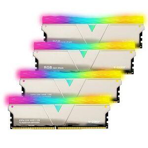V-Color PRISM PRO RGB SCC Series PC4-25600 / DDR4 3200 Mhz W[ 16GB × 2giMirror Finish Silver j SCCTL1632816AE6PRSSK