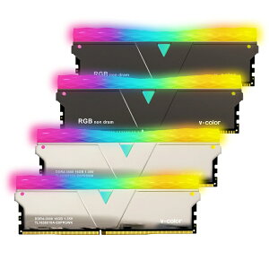 V-Color PRISM PRO RGB SCC Series PC4-28800 / DDR4 3600 Mhz W[ 16GB × 2giSilver + Black RGB Filler j SCCTL1636818AE6PRSWK