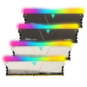 V-Color PRISM PRO RGB SCC Series PC4-33000 / DDR4 4133 Mhz W[ 8GB × 2giSilver + Black RGB Filler j SCCTL8G41819DE6PRSWK