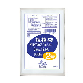 オルディ ポリバッグ規格袋2号 0.03mm透明100P L03-2(オルデイ)
