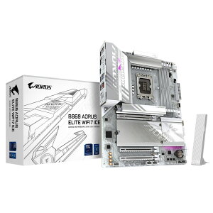 GIGABYTEbMKoCg GIGABYTE B860 AORUS ELITE WIFI7 ICE }U[{[h Intel Core Ultra 200SiLGA1851jΉ B860AELITEWF7ICE