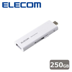 GRbELECOM SSD Ot 250GB USB3.2Gen1 Ǎő420MB/b USB^ |[^uSSD XCh  USB Type-C / USB-A Ή y PS5 PS4 er^ iPhone Android X}z Windows Mac PC Ή zizC